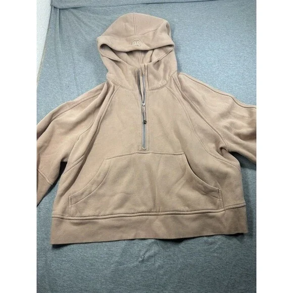 Lululemon SCUBA OVERSIZE 1/2 Zip HOODIE Pink Clay‎ WOMENS size M/L - Picture 4 of 9